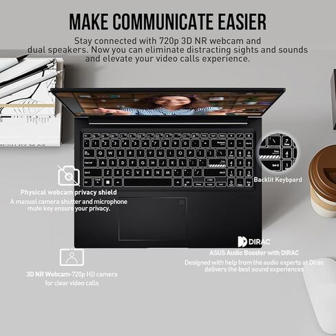 ASUS Vivobook 16 Laptop Computer, 16 Inch Laptop i5 WUXGA, Intel i5 Laptop PC 10-Core, Lifetime Office, 40GB RAM 2TB SSD Windows 11 Pro Laptop Fingerprint Backlit Fullsized Numeric Keypad|HDMI|USB-C in Kuwait