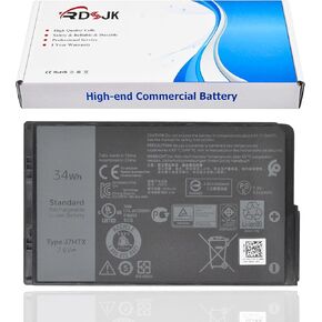 J7HTX 7XNTR FH8RW 2JT7D Laptop Battery for Dell Latitude 7202 7212 7220 Rugged Extreme Tablet Series 02JT7D 0FH8RW 27JT0 ORPTJ 07XNTR 0J7HTX J82G5 451-BCDH 0J82G5 7.6V 34Wh 4342mAh 4-Cell