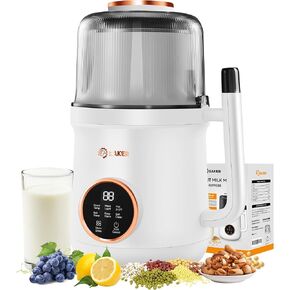 Saker Nut Milk Maker, Automatic Almond Cow Milk Machine Maker for Soy, Oat, Coconut, Plant Based Milks Homemade, Soybean Milk Maker with Auto Clean, Boil Water, Delay Start, Keep Warm