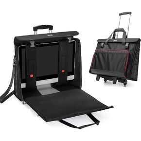 CURMIO Rolling Carrying Bag Compatible for Apple iMac 21.5 inch Desktop Computer, Detachable Trolley Storage Case Compatible with iMac 21.5-inch Monitors and Accessories, Black (Patent Pending)