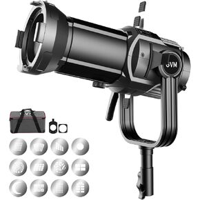 GVM Optical Snoot Conical with 36° Projection Lens, Spotlight Attachment Kit with Bowen Mount, Snoot Photography Video Artist Modelling Shape Light Studio with Gobos Photography Accessories