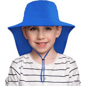 Seektop Outdoor Kids Sun Hat Boys Sun Hat Girls Beach Hat UPF 50+ Kids Bucket Hat Wide Brim Kids Fishing Safari Hat