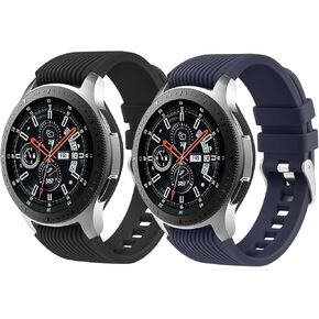 Compatible with Samsung Galaxy Watch 46mm Bands/Samsung Gear S3 Frontier Bands/Gear S3 Classic Watch Bands/Galaxy Watch 3 Bands 45mm, Soft Silicone 22mm Sports Bracelet Strap for Men & Women
