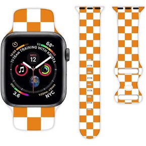 Watch Band Compatible with Apple Watch 38mm 40mm 41mm 42mm 44mm 45mm 49mm for Women Men Gifts Sport Silicone Wristbands Strap for IWatch Series 9 8 7 6 5 4 3 2 1 SE