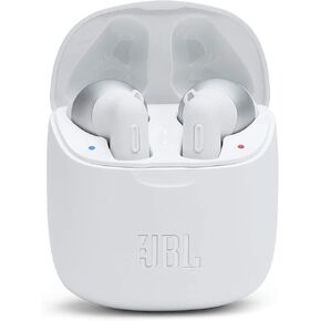 JBL Tune 225TWS True Wireless Earbud Headphones - JBL Pure Bass Sound, Bluetooth, 25H Battery, Dual Connect, Native Voice Assistant (White) (Renewed)
