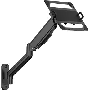 CondoMounts LTP8017 2-in-1 Laptop Wall Mount | Adjustable Laptop Stand for 12" to 17" Laptop | Spring-Assisted Laptop Holder | Holds 19.8lbs | Black