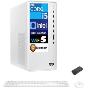 HP Pavilion TP01-3016 Everyday Value Desktop (Intel i5-12400, 16GB DDR4, 256GB PCIe SSD + 1TB HDD, Intel UHD 730, 310W PSU, WiFi 5, Bluetooth 4.2, RJ-45, HDMI, Win 11 Home) w/USB-C Dock