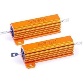 50 Watt 6 Ohm 5% Wirewound Resistor Electronic Aluminium Shell Resistors Gold (Pack of 2)