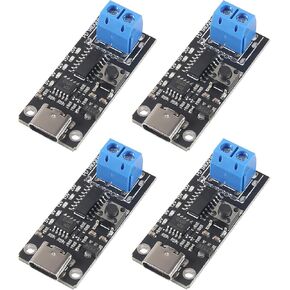 Alinan 4pcs Type-C 5A PD Trigger Board, Type-C Female Input PD 5V 9V 12V 15V 20V Connect 2P Terminal Output, Adjustable Voltage Power Trigger Module