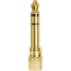VCE 3.5mm to 1/4 Adapter Stereo Headphone Adapter, 24K Gold-Plated 1/8 to 1/4 Adapter for Headphones, Pianos, Keyboards, 1 Pack