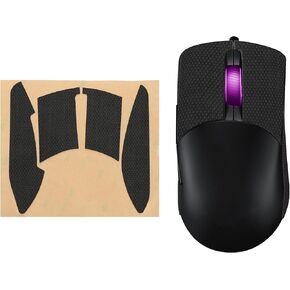 kwmobile Mouse Grip Tape Compatible with ASUS ROG Keris Grip Tape - Non-Slip Faux Leather - Black
