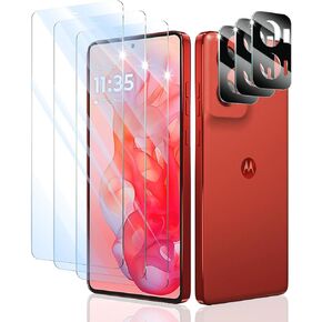 Screen Protector and Camera Lens Protector for Motorola Moto G Stylus 5G 2024, Double Shatterproof HD Tempered Glass Film, [9H Hardness][Impact-Protection][Anti-Shatter][Anti-Scratch], 3-Pack Each