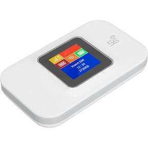 4G Mobile Hotspot, Portable Travel Routers with Micro SIM Card Slot, Unlocked Wire Less Hotspot Router for Home Office Travel, 10 Connected Devices, 3650mAh Battery (White)