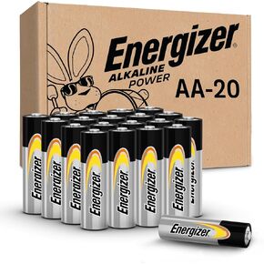 بطاريات الطاقة القلوية Energizer (20 حزمة) ، مزدوجة بطاريات قلوية طويلة الأمد