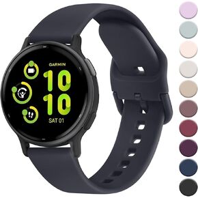 Meliya Bands for Garmin Vivoactive 5 / Vivoactive 3 Watch Band, Garmin Venu 2 Plus / Venu Sq / Venu Watch Bands Women Men, 20mm Soft Silicone Sport Replacement Strap for Garmin Vivomove HR, Forerunner 645 / 245 Music Smart Watch in Kuwait
