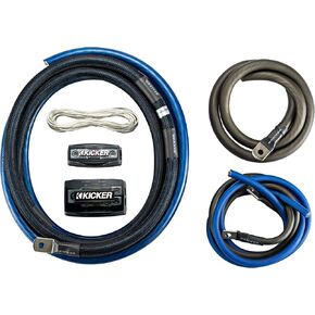 Kicker 46PKD1 PKD1 1/0AWG Dual Amplifier Power Kit - Power, Ground, Distribution Block, Remote Wire and Fuse Block.
