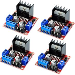 4 Pcs L298N Motor Driver Controller Board Module DC Stepper Motors Compatible with for Arduino Smart Car Power UNO MEGA R3 Mega2560