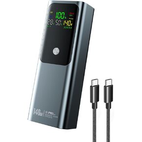 Power Bank 27000mAh 140W Laptop Portable Charger PD 3.1 Fast Charging 3-Port Battery Pack with Smart Digital Display for MacBook Pro Air/iPhone 16/15/14/13 Series,and More