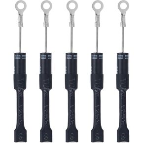Semetall CL01-12 Microwave Diodes 0.35A 12KV, Black High Voltage Diode,Compatible for WB27X10930 DE91-70063D LG 6851W1A002E Replaceable Parts T3512, 3512, HVM12, 512H,5 Pack