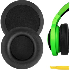 Geekria QuickFit Replacement Ear Pads for Razer Kraken Mobile Headphones Ear Cushions, Headset Earpads, Ear Cups Cover Repair Parts (Black)