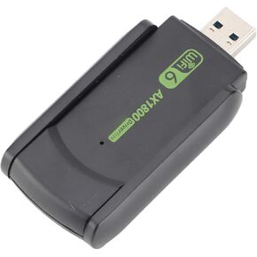 USB 6 Adapter for PC, 1800Mbps Band Network Adapter, MU MIMO USB3.0 Network Card for Win 7 Win 10 Win 11