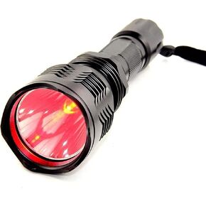 BESTSUN LED Red Light Flashlight,Powerful 1000 Lumens 350 Yard Long Range Red Hunting Flashlight Waterproof Red Tactical Torch for Astronomy Night Observation