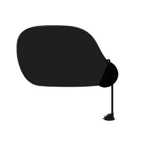 Laptop Sun Shade with Clip and Suction Cup (2 Ways to Use), 22.8 x 14.2 Inch Flexible Adjustable Cubicle Shade, Portable Foldable Laptop Cover for Beach Chairs and Car Window, Black