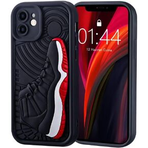 Cool Luxury Phone Case for iPhone 13 Case for Boys,Men 3D Classic Sneaker Design,Street Aesthetic Shockproof Designer Cases Compatible with iPhone 13 Black
