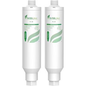 Filterlogic Garden Hose Water Filter, Compatible with Mist Cooling System, Improve Plants Health, Reduces Chlorine, Odor, Ideal for Gardening and Pets, Pack of 2