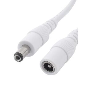 YXQ 3Pcs DC 12V Power Cable Extension Cord 2.1x5.5mm Supply Adapter Female to Male Plug White Connector for CCTV Camera Power(1M)