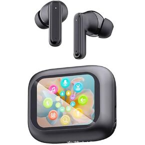 Wireless Earbuds Bluetooth 5.3 A8 Plus Headphones With Touch Screen & EDR Active Noise Cancelling Ear Buds, 40H Long Playtime IPX8 Waterproof TWS In - Ear Earbuds for Android/IOS Black