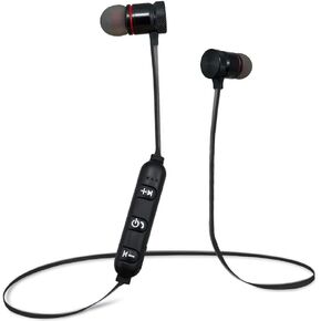 Wireless Magnetic Rechargeable Ear buds, in line mic, volume, play/pause controls (Black)