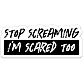 (3PCs) Stop Screaming I'm Scared Too Sticker, Funny EMS Medical EMT RN Paramedic ARM Doctor Nurse Vinyl Waterproof Stickers for Laptop Water Bottle Tumbler Notebook Hydro Flask Decals Gift (3 Inches)