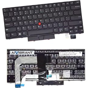 Laptop Replacement Keybaord Compatible with Lenovo ThinkPad T470 T480 A475 A485, with Backlit, with Pointer US Layout, P/N: SN20L72767 01AX446 01AX528 SN20L72849 FRU NO.01HX419