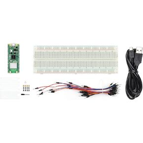 Waveshare Starter Kit, Compatible with Raspberry Pi Pico 2 W Microcontroller Board, Based On Official RP2350 Chip, Dual-Core & Dual-Architecture Design, 4 Items