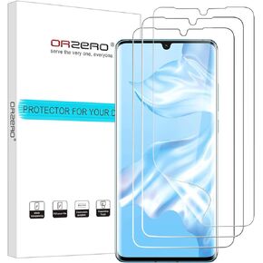 (3 Pack) Orzero Compatible for Huawei P30 Pro Soft TPU Screen Protector, Premium Quality Edge to Edge (Case Friendly) Screen Protector, High Definition Anti-Scratch Bubble-Free