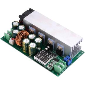 DC Buck Converter, 12V-80V to 2.5V-50V DC Step Down Module DC to DC 5V 19V 21V 24V 48V 20A Adjustable Voltage Converter with Dual Display Screen