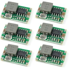 6pcs Mini DC Buck Converter Adjustable Power Step-Down Module 4.75V-23V to 1V-17V DIY Portable Power Communication Equipment Aero Model Power Supply
