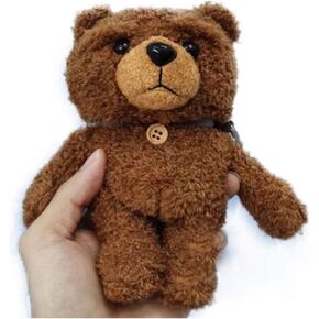 Cute Plush Unique Creative Fur Fluffy Brown Bear Case Animal Doll Compatible with Airpods pro Cartoon Headphones Cover with Keychain Clip Dark Brown for Girls Boys Kids Best Gift