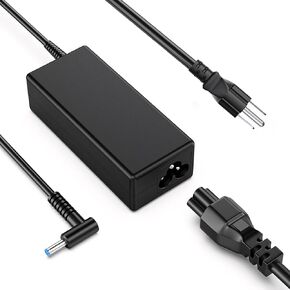 65W HP Laptop Charger for Pavilion x360 14 15 17, Envy X360 13 15, Elitebook 840 G5, Probook Chromebook Stream 11 13 14, Spectre 710412-001 AC Adapter 19.5V 3.33A with Power Cord Blue Tip (4.5*3.0 mm)