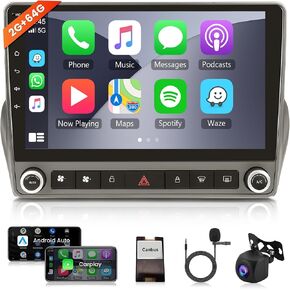 2+64G for Chevrolet Chevy Camaro 2008-2015 Android Car Stereo with Wireless Carplay Android Auto, 9" Touch Screen Car Radio with Bluetooth WiFi GPS Mirror Link FM/RDS DSP Backup Camera SWC