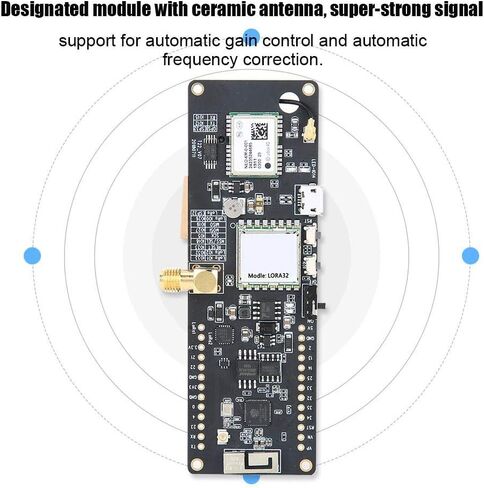 ASHATA GPS Module Board with Battery Base, GPS Module NEO-6M Module with Digital RSSI Function, RF Wake-Up Function, for T-Beam ESP32 433Mhz REV1 in Saudi Arabia