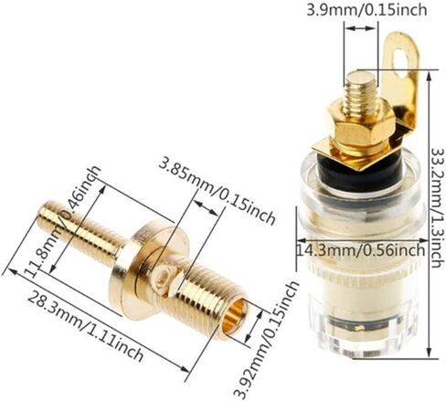 4 حزمة الربط ما بعد الطرفية نهايات 4 مم مقبس الموز الإناث Female F Plug Fire in Kuwait