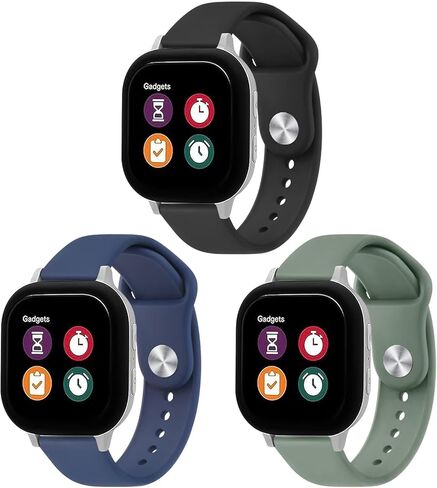 3 حزمة نطاقات السيليكون متوافقة مع GABB Watch 3e 3 2 1/Gizmo Watch 3 2 1 ، Cosmo Jrtrack 4/3/2 SE/2/JRTRACK ، حزام معصم السيليكون مقاوم للماء 20 مم in Saudi Arabia