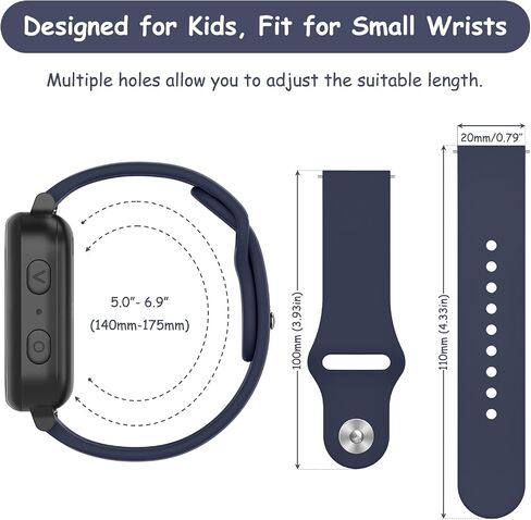 3 حزمة نطاقات السيليكون متوافقة مع GABB Watch 3e 3 2 1/Gizmo Watch 3 2 1 ، Cosmo Jrtrack 4/3/2 SE/2/JRTRACK ، حزام معصم السيليكون مقاوم للماء 20 مم in Saudi Arabia