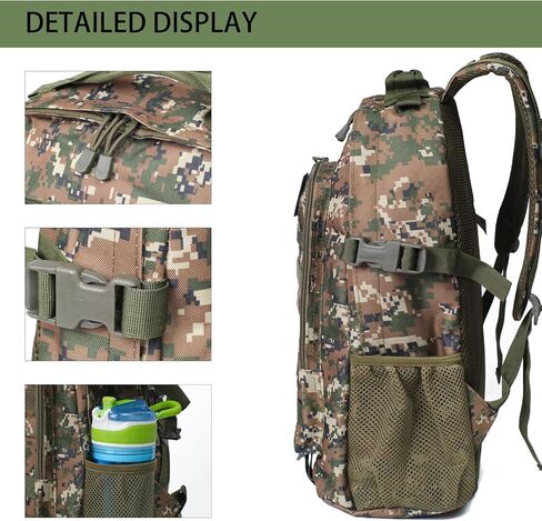 حقيبة الظهر Camo للأولاد ، حقائب الظهر لجيش الأطفال مع تصحيح علم الولايات المتحدة الأمريكية ، حقيبة ظهر للمدرسة التكتيكية 35L للماء للسفر في الهواء الطلق in Saudi Arabia