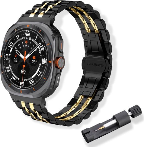 حزام مراقبة المعادن لسامسونج جالاكسي ووتش فرقة بديلة الفولاذ المقاوم للصدأ من أجل Samsung Galaxy Watch Ultra 47mm in Kuwait