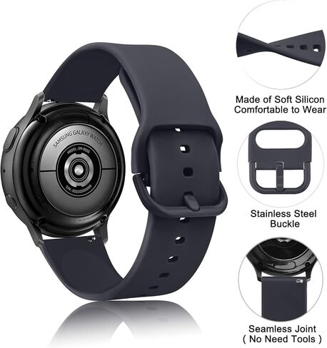 Meliya Bands for Garmin Vivoactive 5 / Vivoactive 3 Watch Band, Garmin Venu 2 Plus / Venu Sq / Venu Watch Bands Women Men, 20mm Soft Silicone Sport Replacement Strap for Garmin Vivomove HR, Forerunner 645 / 245 Music Smart Watch in Kuwait