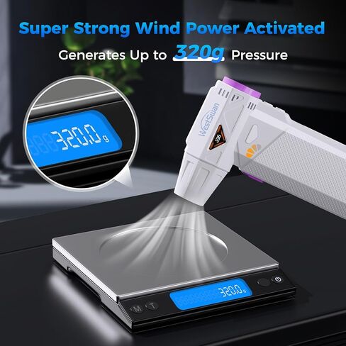 Duster Air Air Compressed ، استبدل علبة الهواء المضغوطة ، منفاخ جاف طائرة ، منفاخ أوراق بطارية 8000 مللي أمبير في الساعة للوحة المفاتيح ، الكمبيوتر ، السيارة ، المنزل ، في الهواء الطلق (أبيض) in Kuwait
