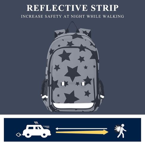 Alaza Abstract Black Stars مختلف الحجم على حقيبة Backpack Daypack White Propack in Kuwait